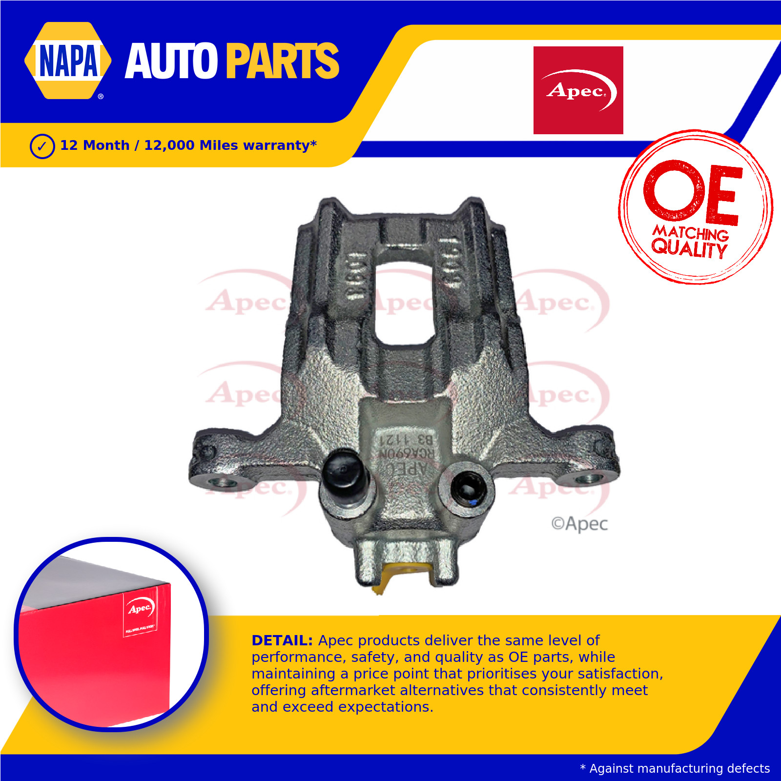 Brake Caliper RCA690N Apec 43018SWAA10 43018T0AA02 43018S9AE00 43018SXS000 New