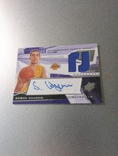2004 Sasha Vujacic Upper Deck SPx Auto Rookie Jersey Card 1602/1999 Lakers. rookie card picture
