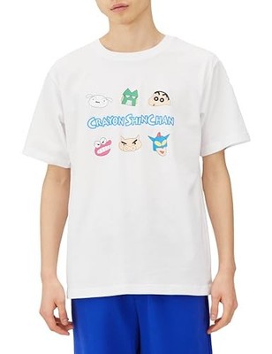 Buntstift Shinchan T-Shirt mit Shin-chan Shiro Action Kamen Waniyama-san