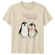 Kuschelwetter T-Shirt Winter Pinguine Weihnachtsgeschenk für Sie und Ihn