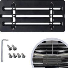 Front Bumper License Plate Bracket for Mercedes-Benz 2000-2025, Plate Holder Set