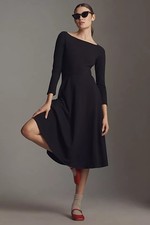 Reformation Wiley BLACK JERSEY Dress Size XL