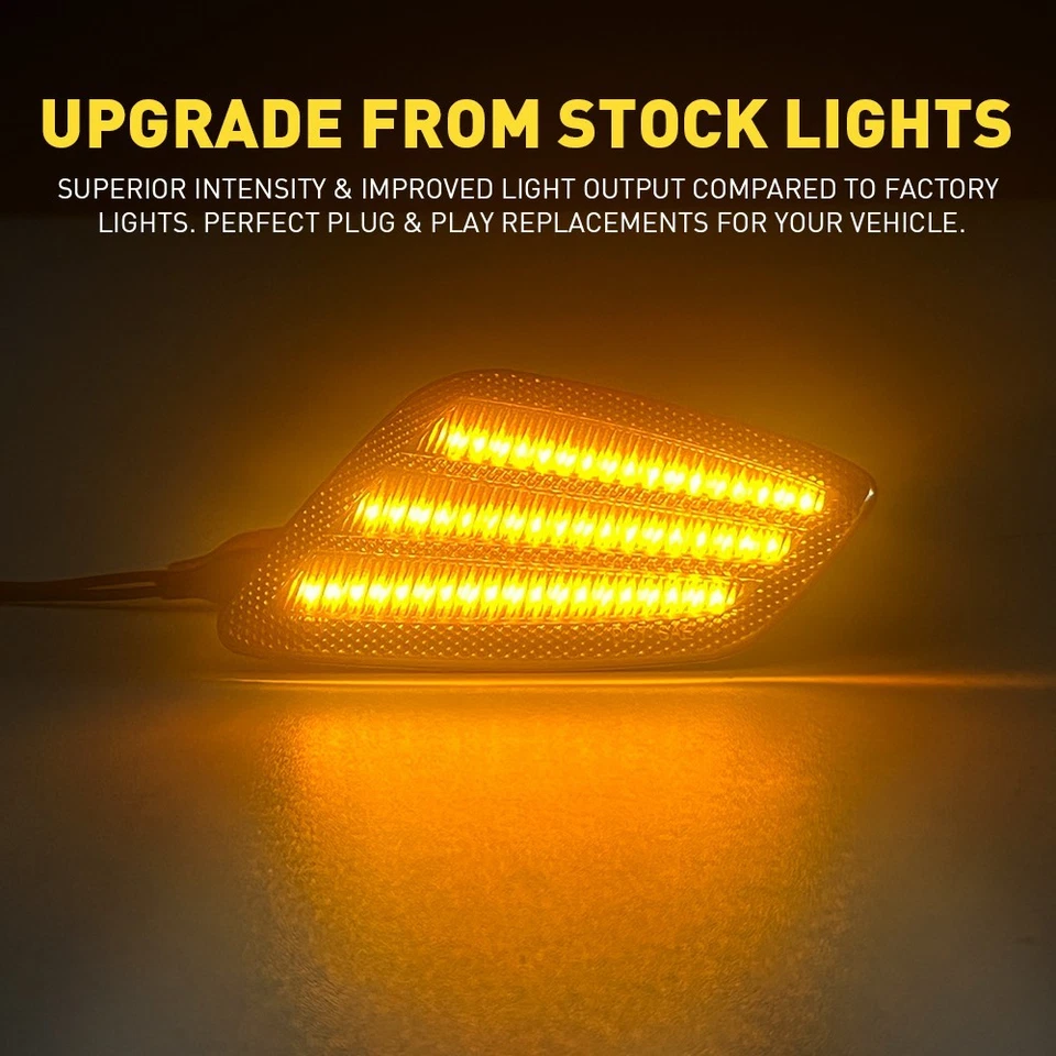 Luces de señalización LED laterales para guardabarros delanteras para 97-06 Wrangler Jeep TJ EO Foto 4 de 4