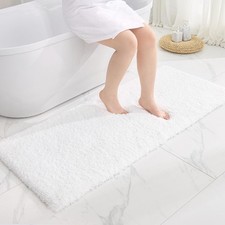 Disolla White Bathroom Rug 24x48 - 2' x 4' 24''x48'' Rug ,