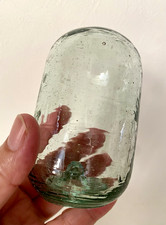 Rare Deformed Hand-Blown Glass Float 3.91" from Hokkaido Fisherman