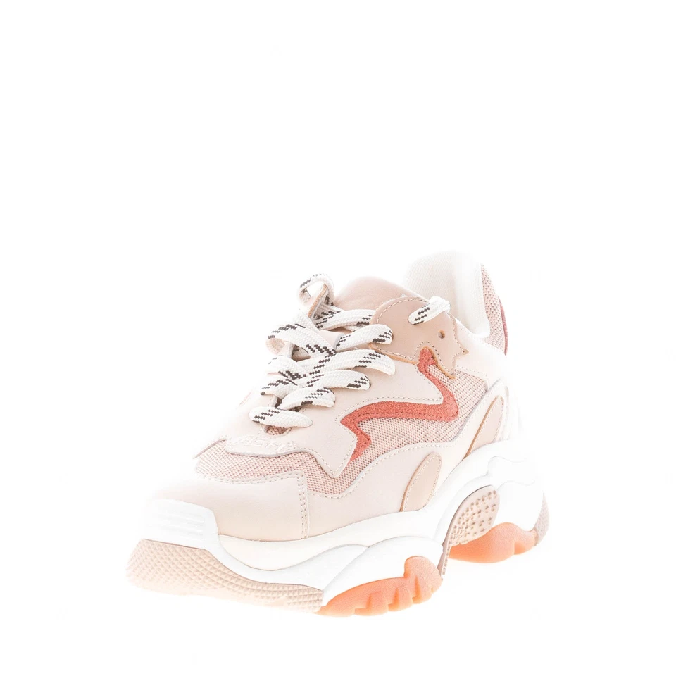 ASH Mujer Zapatos Addict Zapatilla en Mezcla de Beige Nubuck y Rosa Tejido Tecnológico Foto 2 de 4