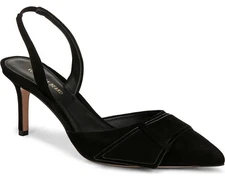 Veronica Beard Women's Lisbeth Black Suede Slingback Pump NW/OB 6.5M