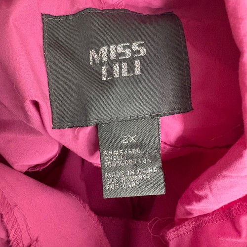 Miss Lili Jacket Women Plus Size 2X Pink Short Sleeve Hoodie Lightweight Pockets - Picture 15 of 16