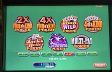 WMS BB1 MULTI PLAY POKER 7 GAMES SLOT MACHINE GAME CARD & OS SOFTWARE SET TESTED