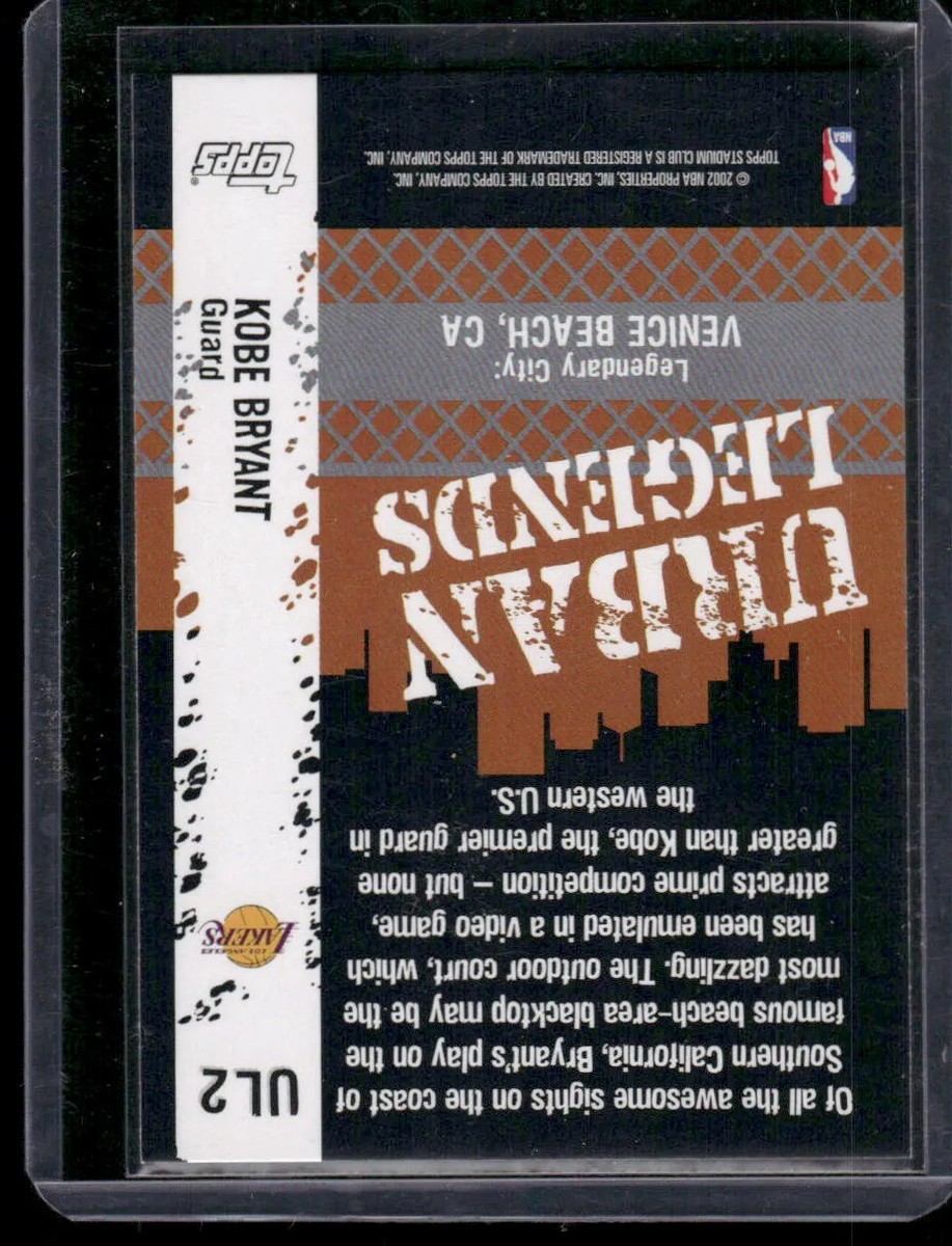 2002 Topps Urban Legends Kobe Bryant #UL2 Basketball | eBay