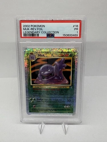 2002 POKEMON LEGENDARY COLLECTION #16 MUK-REVERSE FOIL PSA 1