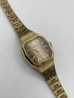 Seiko 11-7890 Manual Wind Ladies Vtg Gold-Tone Watch – Textured Band Japan 6”
