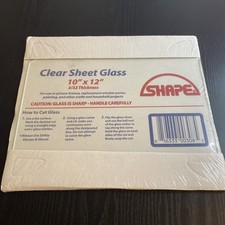 SHAPE Clear Glass Sheet   10  X 12    3/32 Thickness   Brand New D4