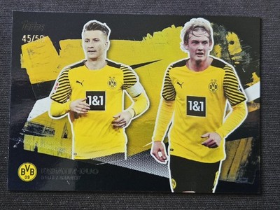 2021-22 TOPPS BVB DORTMUND TEAM SET CREATIVE DUO MARCO REUS JULIAN BRANDT /50