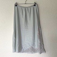 Vintage Half Slip Skirt Lingerie Maidenform Medium Blue Union Label Lace Trim