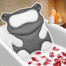 Bath Pillow for Tub Ergonomic Bear Shape Design Bath Pillow for Head and Neck...