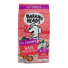 Barking Heads Dry Dog Food - Hair Necessities 12kg - 100% Natural Salmon - 12kg 6.42 per kilo