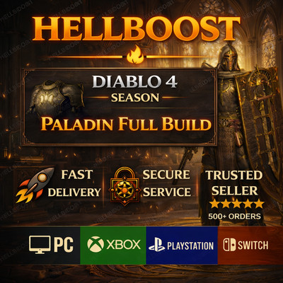 Diablo 4  Season 13 Lord of Hatred Paladin FULL GEAR  + SET  PS5 / Xbox / PC