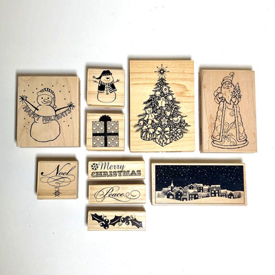 10 Christmas Craft Stamps Hero Arts Inkadinkado Stampendous Craftsmart Unused