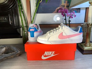 Calzado ATLÉTICO NIKE CHICAS (grade-school) Blanco Rosa Azul Talla 5y para  mujer Talla 6.5 Nuevo + Caja | eBay
