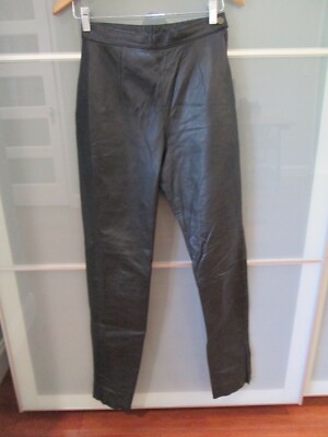 Vintage Wilsons Leather High Waisted Leather Pants Size 6