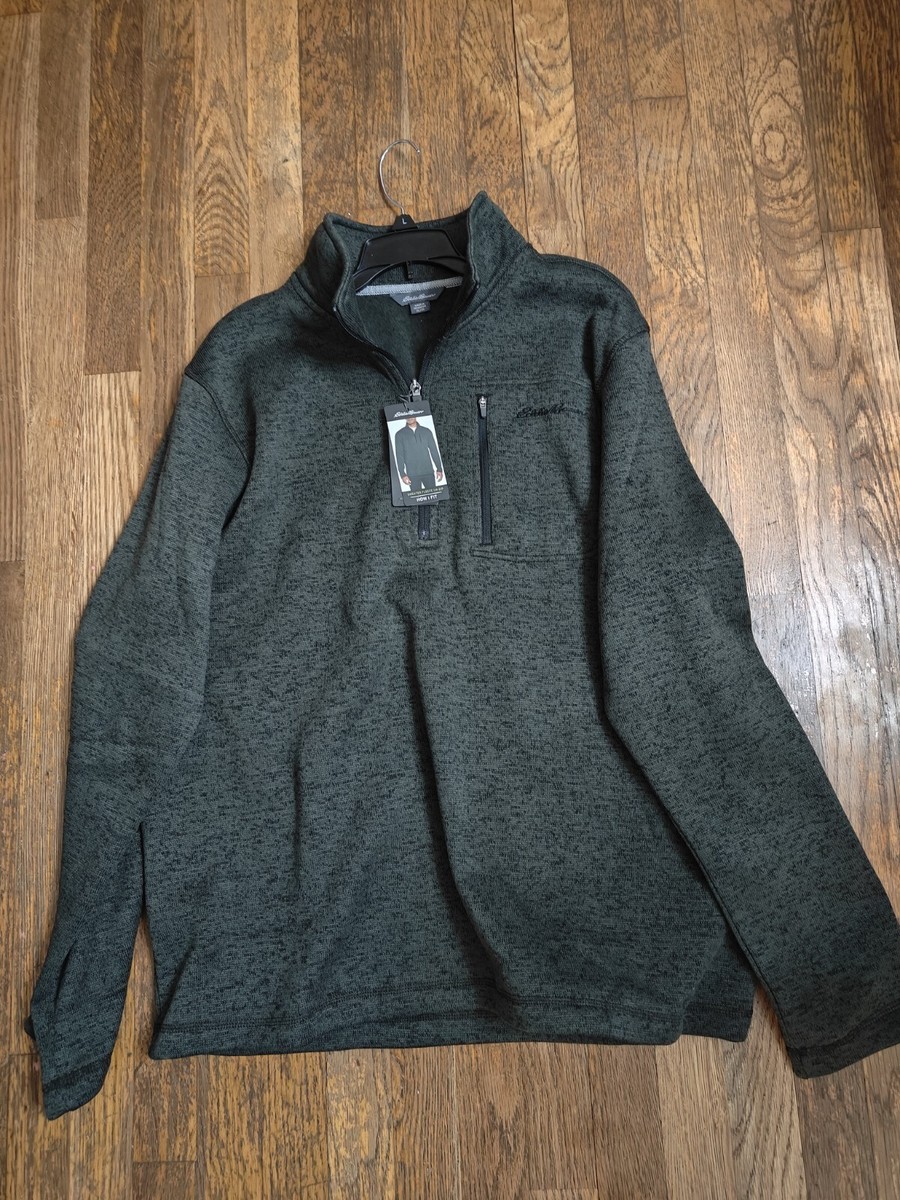 Men's Eddie Bauer Deep Forest Radiator Sweater Fleece Half-Zip