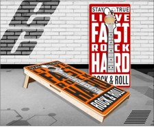 Rock N roll Guitar Cornhole Boards Bean Bag Toss Game