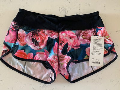 NWT Lululemon Secret Garden Speed Shorts Sz 6 Rare!