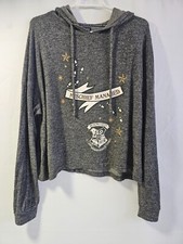 Women's Harry Potter Hooded Sweater Gray Size Small