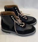 Hunter Boots Men Black Commando Classic Lace Up Leather Size 11 Made In Italy — photo 4
