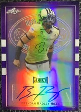 2018 Leaf Metal U.S. Army All American Brendan Radley-Hiles 5/25 Purple Auto