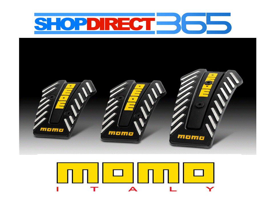 MOMO Black Silver Yellow Car Pedal Cover Pads Universal Non Slip Sports