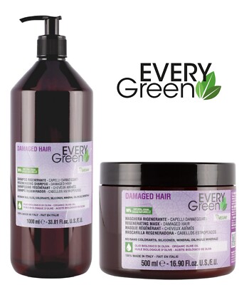 DIKSON EVERY GREEN DAMAGED HAIR SHAMPOO REGENERATING MASK DAMAGED HAIR