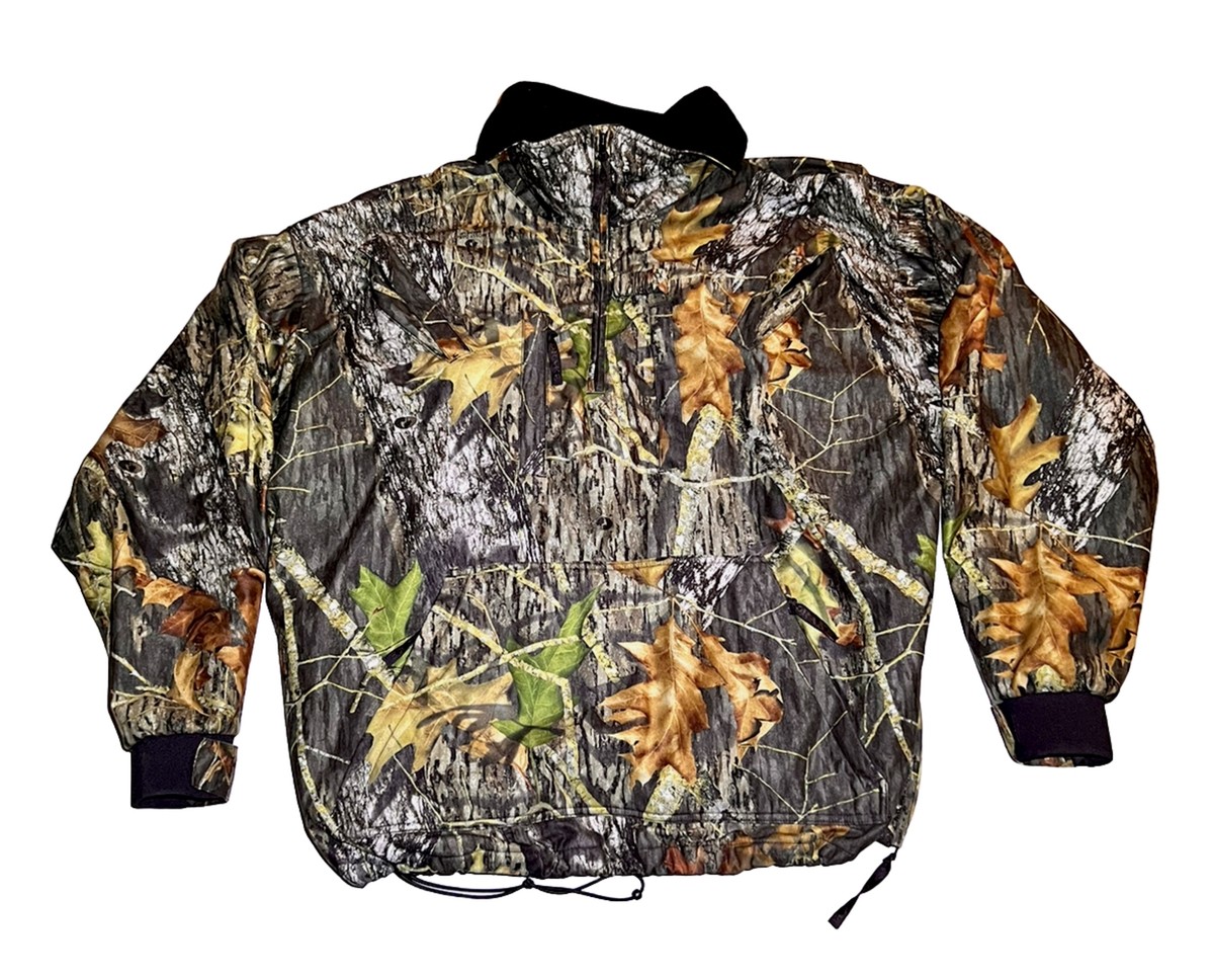 Drake Men's Waterfowl Camouflage Quarter Zip Mossy Oak Jacket Size