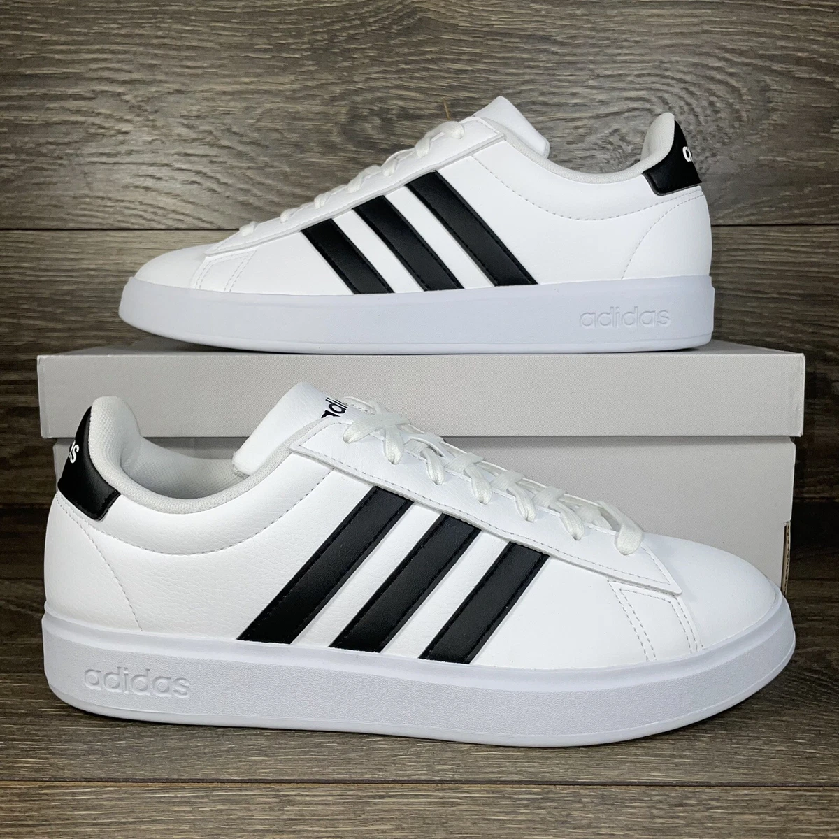 adidas men's grand court shoes white