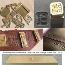 Custom made Brass stamp Leather Seal Wood heat Embosser Soldering Iron LOGO Tool