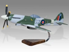Supermarine Spitfire 394 FR18E Desk Wood Airplane New Model Small Scale 1/32