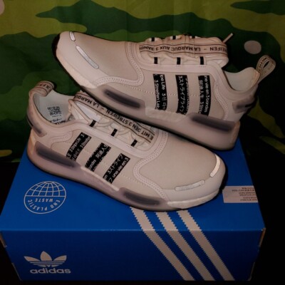 NiB Size 9 Mens Adidas Originals NMD V3 Shoes Cloud White Core Black Sneakers