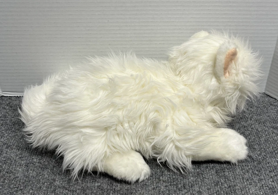 Gund Chantel the Cat 12 英寸毛绒白色长发填充动物复古 320593 — 第 2/4 张图片