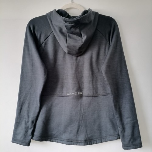 Spyder Active Tear Away Boys Gray Long Sleeve Outdoor Full Zip Hoodie Medium - Picture 4 of 7