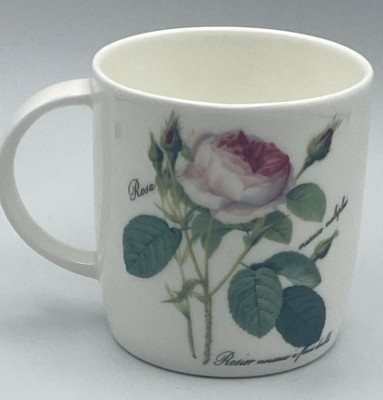 Roy Kirkham Rosier Pink Rose Coffee Tea Mug Cup Bone SLIGHT CRAZE ON BOTTOM