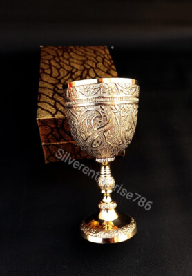 New Designer Wine Cup Vintage Personalization Engraving Solid Brass Goblet Gift