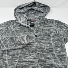 The North Face Fleece Hoodie Women's Sz S Gray Polartec Classic Zip Lightweight