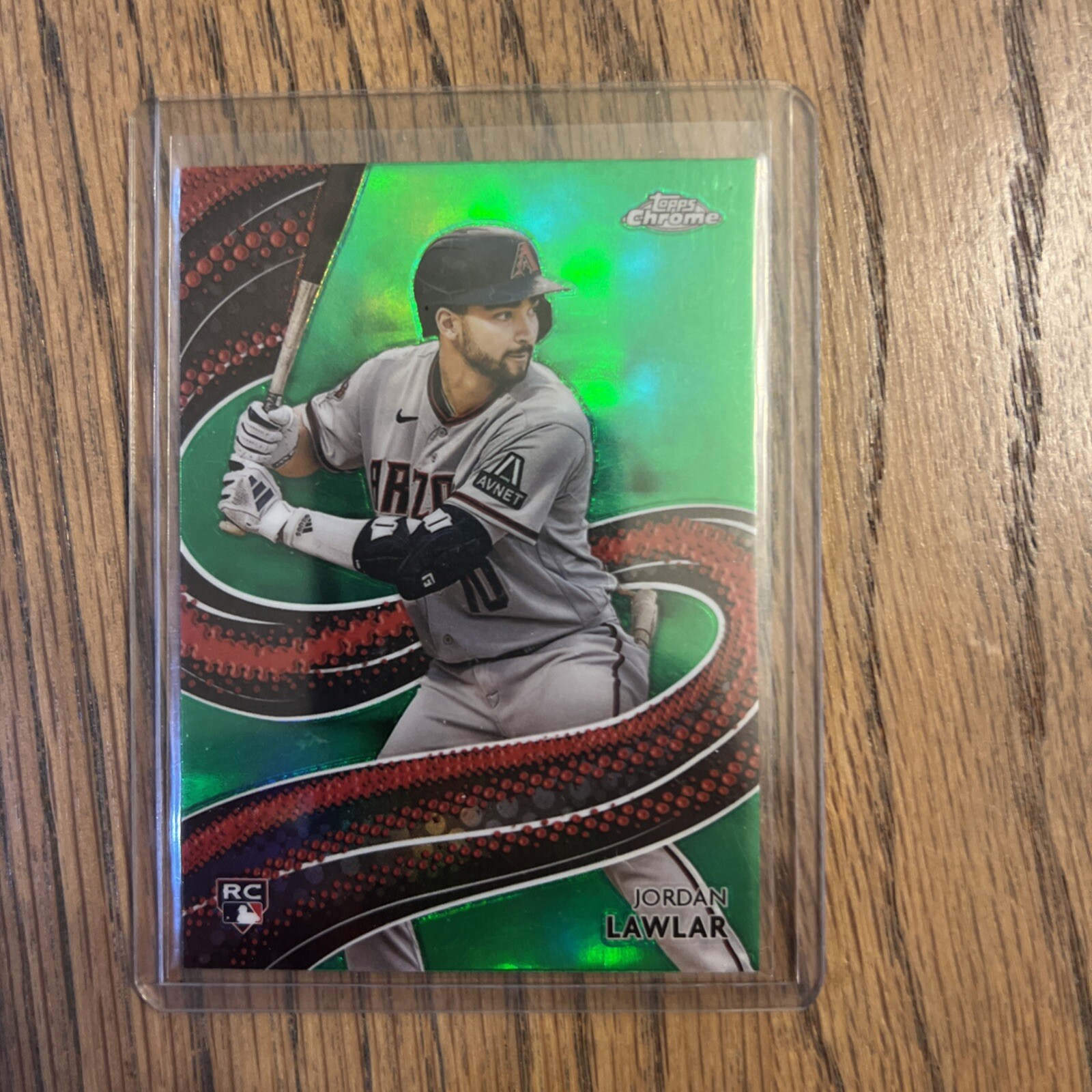 2024 Topps Chrome - Strokes Green Refractor #S-25 Jordan Lawlar /99 (RC)