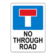 No Through Road METAL SIGN Dead End Private Road Drive A5 Private Property