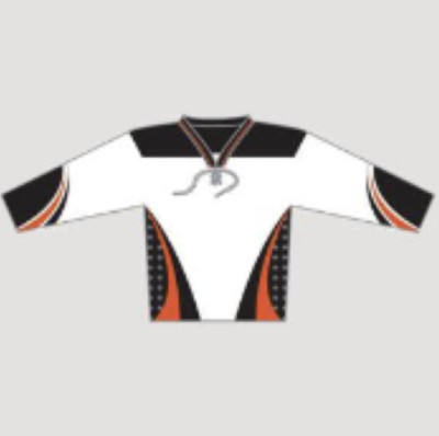 New RYR hockey Goalie Jersey White Black Orange Sr Men's League senior adult 3XL