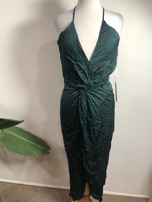 young fabulous and broke green dress YFB Fabuloius & Tie Dye Maxi Slit Ruching XS Bridal Shower Dresses