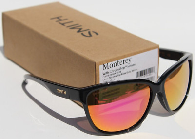 SMITH OPTICS Monterey Sunglasses Black Gold/ChromaPop Rose Gold Mirror NEW $149