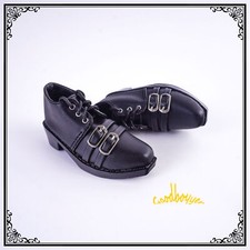 Squared-toe Suit Shoes Double Buckle Strap Shoes for 1/3SD Uncle ID BJD Doll