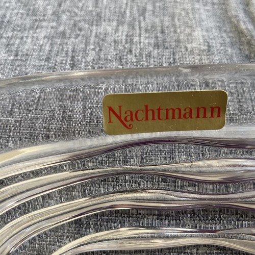 Vintage Crystal Bowls Nachtmann Germany Crystal Bowl Set of 4 Wavy Lines Square - Picture 3 of 6